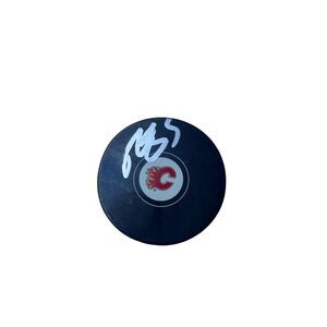 Mark Giordano Autographed Calgary Flames Official NHL Puck – Signed in Silver
